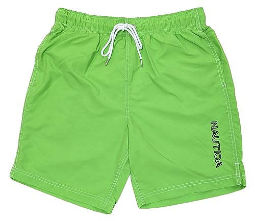 Nautica Mens Quick-Dry Logo Swim Trunk Shorts (Large, Lime Surf